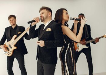 band performing live