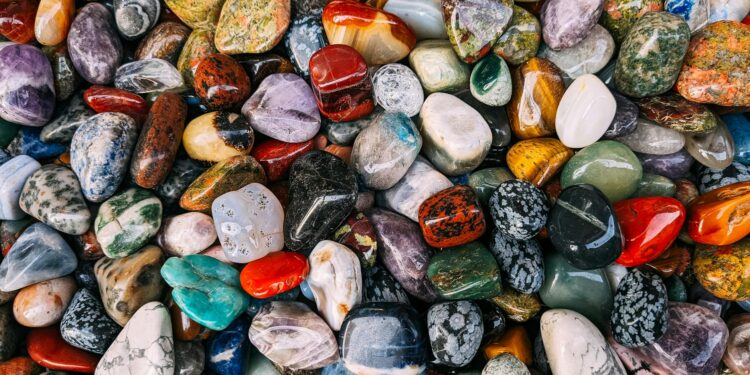 colorful gemstone collection