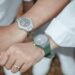 couple hands wedding rings