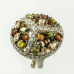 rhodium plated ring close up