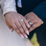 wedding rings hands couple
