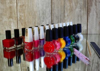 abstract colorful nail design
