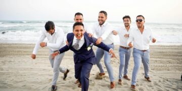 casual wedding attire men women