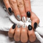 chrome nails close up