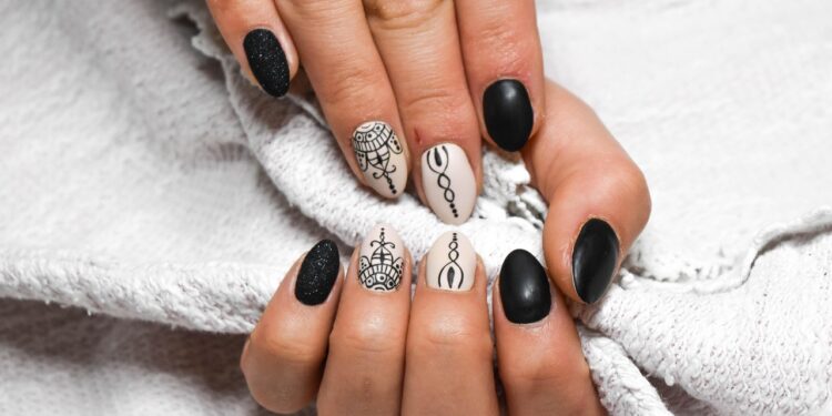 chrome nails close up