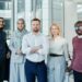 diverse group of people wearing sustainable workwear