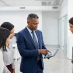 diverse group of people testing pharmacy foundation