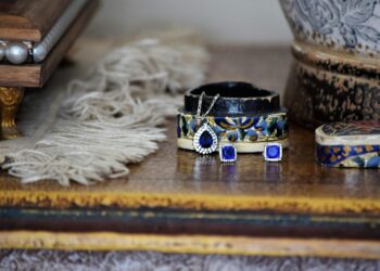 elegant jewelry box with assorted fine jewelry