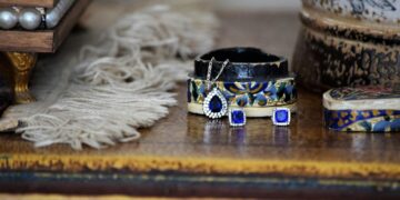 elegant jewelry box with assorted fine jewelry