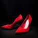 gold stiletto pump shoe
