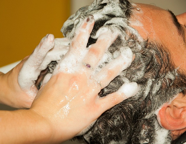 Graphic showing common shampoo ingredients to avoid for dry scalp: sulfates, harsh alcohols, artificial fragrances