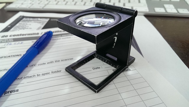 Graphic illustrating a magnifying glass over a social media profile, symbolizing scrutiny