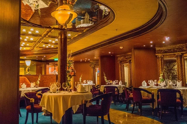 An elegant dining room inside an upscale restaurant