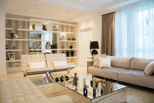 A living room featuring butter yellow throw pillows and a rug