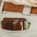 luxury leather belt close up