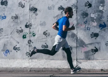 man running tank top