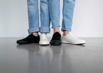 minimalist white sneakers