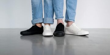 minimalist white sneakers