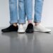 minimalist white sneakers