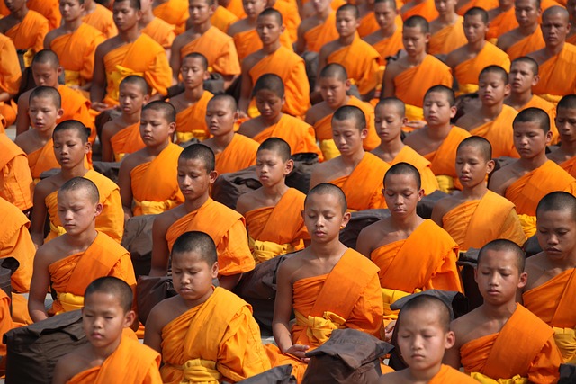Person meditating in a clean, uncluttered living room