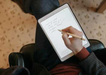 person writing product review