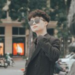 stylish person on city street