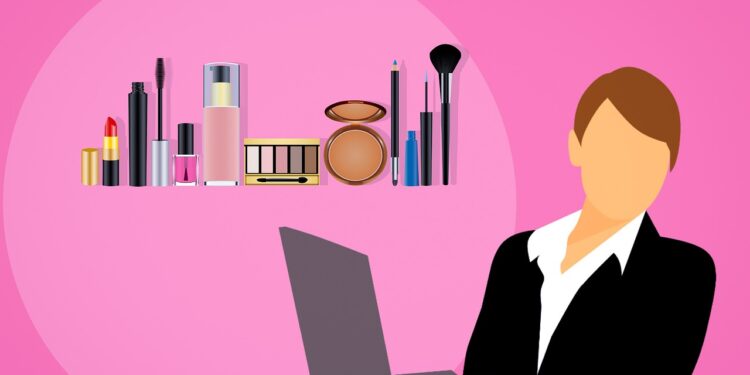 stylish woman shopping online
