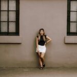 white skirt outfit