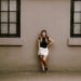 white skirt outfit