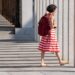 woman choosing daytime date outfit