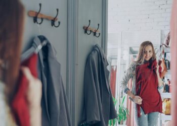 woman dressing to impress
