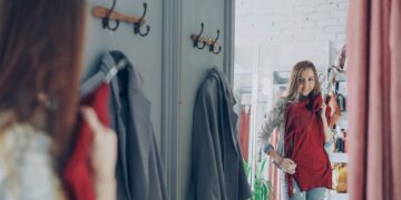 woman dressing to impress