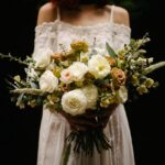 woman in elegant dress romantic dinner