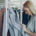 woman exploring wardrobe