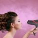 woman with heatless curls