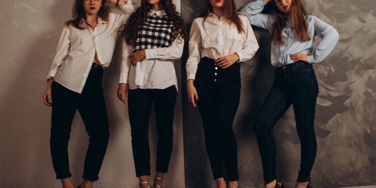 women wearing Levi's jeans