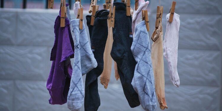 clean white socks