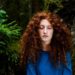 curly hair plopping technique