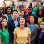 diverse group of people wearing stylish outfits