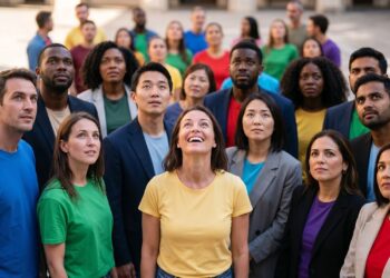 diverse group of people wearing stylish outfits