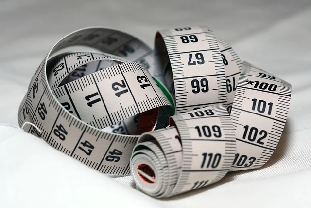A coiled flexible measuring tape