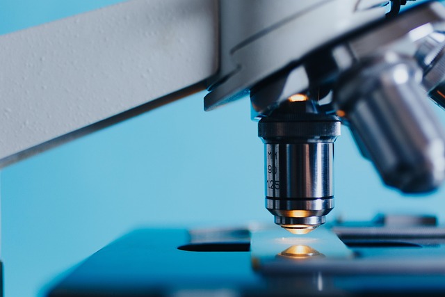 Laboratory equipment and skincare bottles, highlighting research and development