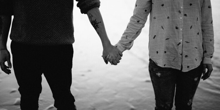 minimalist couples tattoos