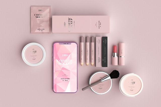 Skincare product bottles featuring niacinamide, azelaic acid, and vitamin C