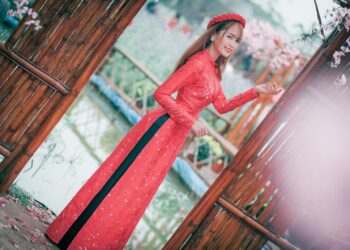 woman wearing long dress
