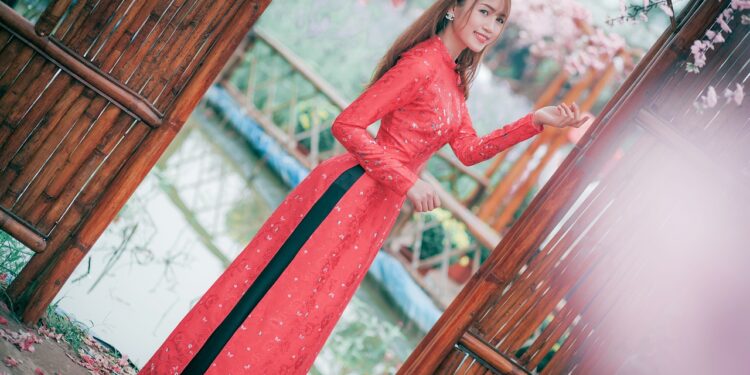 woman wearing long dress