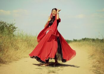 woman wearing Zimmermann dress