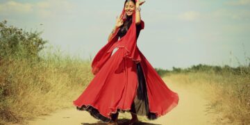 woman wearing Zimmermann dress