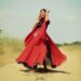 woman wearing Zimmermann dress