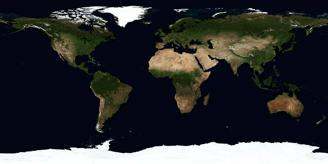 World map highlighting popular countries for medical tourism for hair transplants.